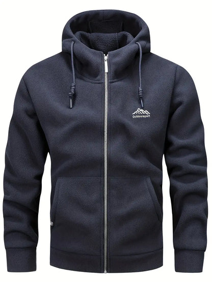 Marek | Bequemer Hoodie mit Zipper und Fronttaschen