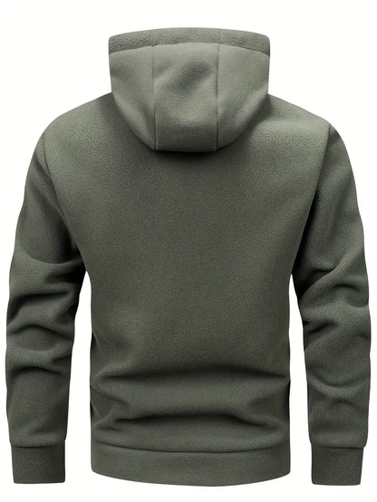 Marek | Bequemer Hoodie mit Zipper und Fronttaschen