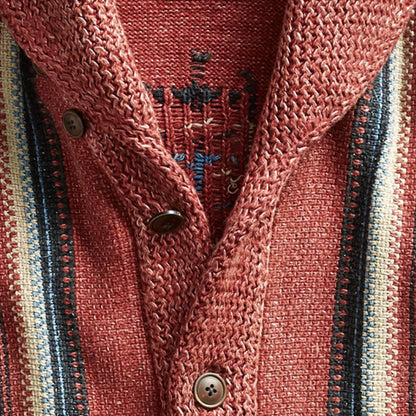 Ronald | Jacquard-Strickjacke im Vintagelook