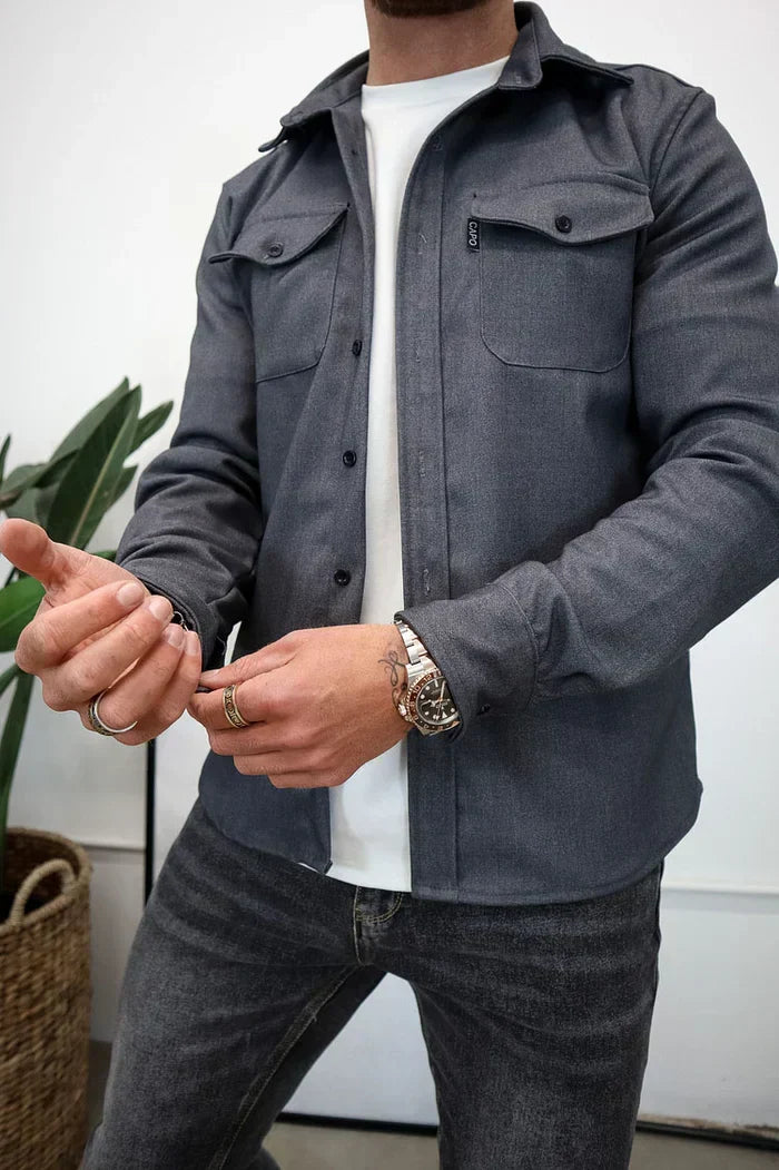 Hemdjacke mit Knopfleiste – Lässig & Chic