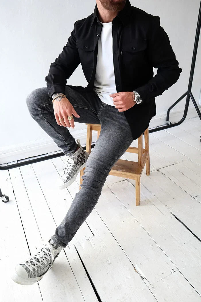 Hemdjacke mit Knopfleiste – Lässig & Chic