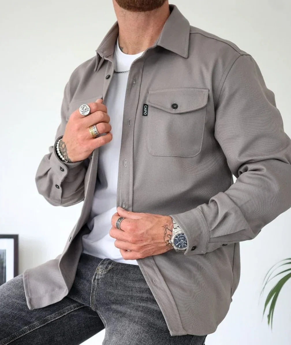 Thom | Hemdjacke mit Knopfleiste im Casual-Stil