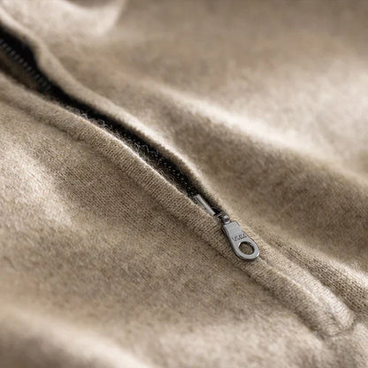 Milano | Kaschmirpullover mit halbem Reißverschluss