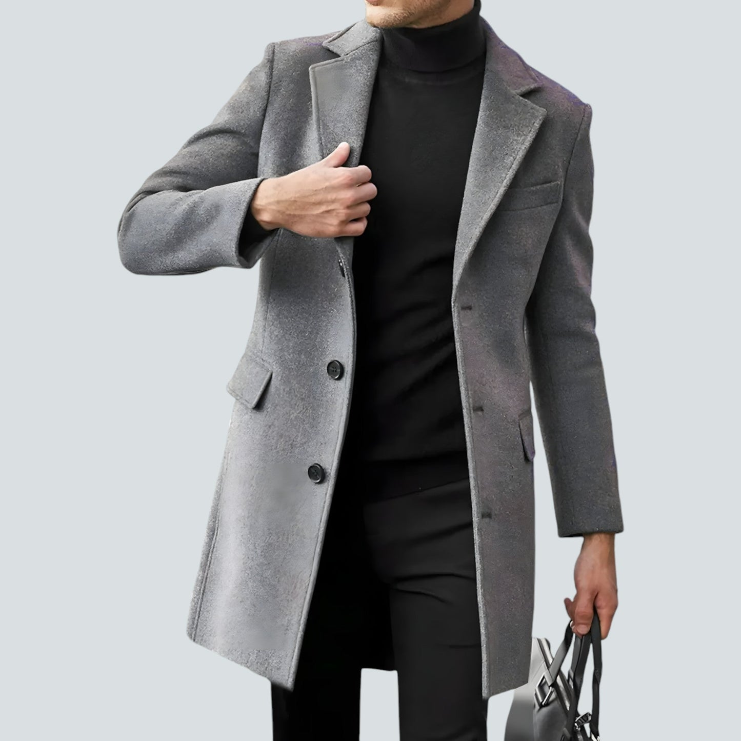 London Noir | Signatur-Mantel mit klassischem Schnitt