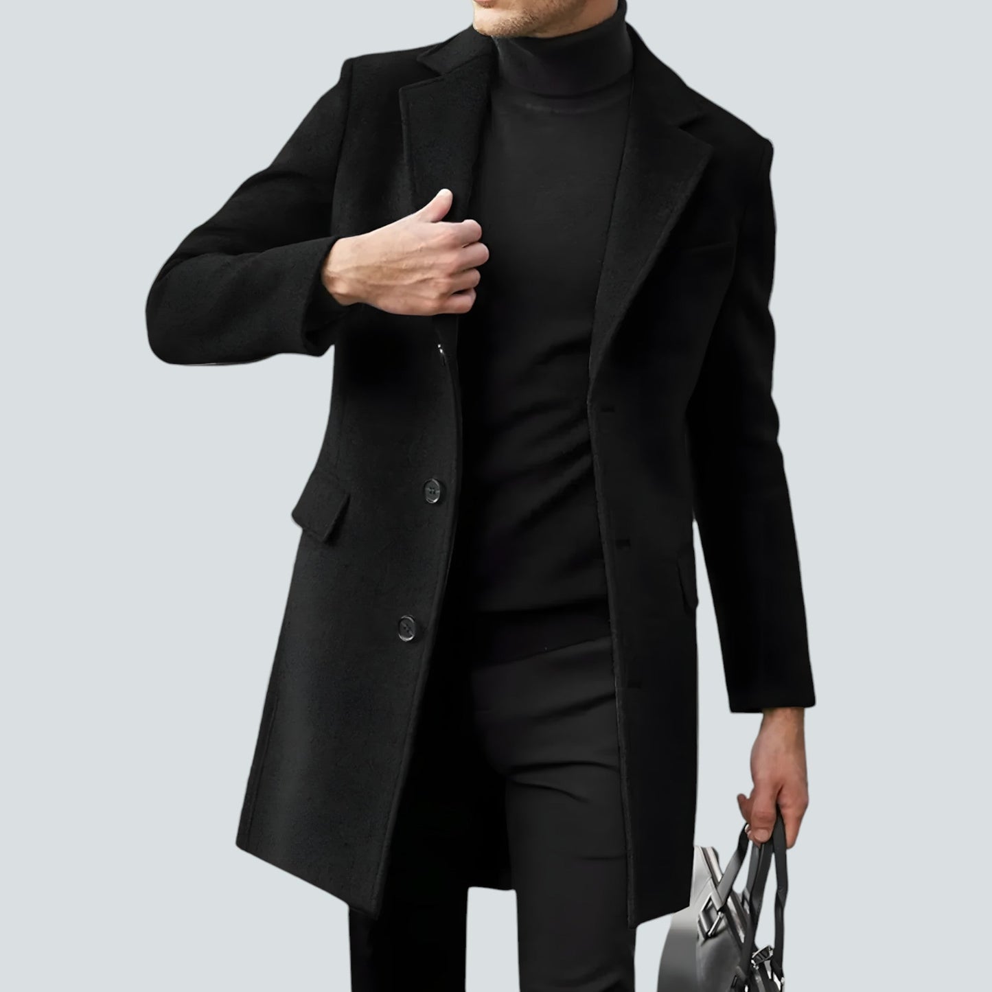 London Noir | Signatur-Mantel mit klassischem Schnitt