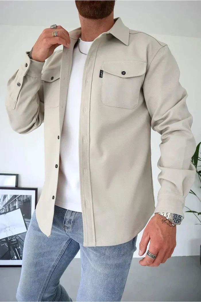 Hemdjacke mit Knopfleiste – Lässig & Chic