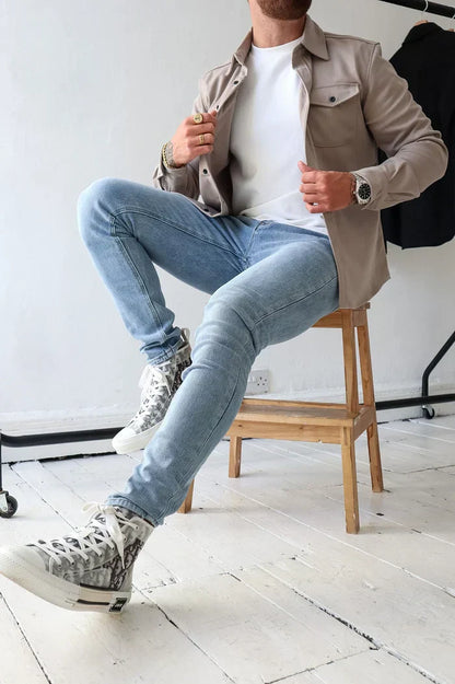 Hemdjacke mit Knopfleiste – Lässig & Chic