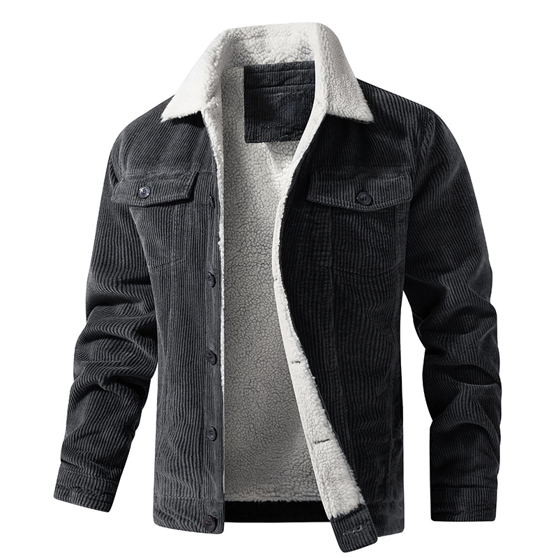 Kuschelige Sherpa-Jacke aus weichem Cordstoff
