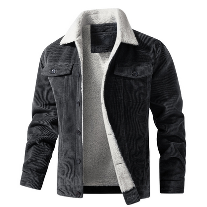 Kuschelige Sherpa-Jacke aus weichem Cordstoff