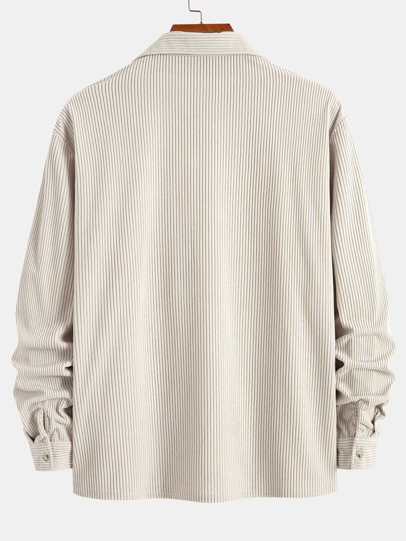 Marvin | Cordhemd mit kubanischem Kragen – Langarm