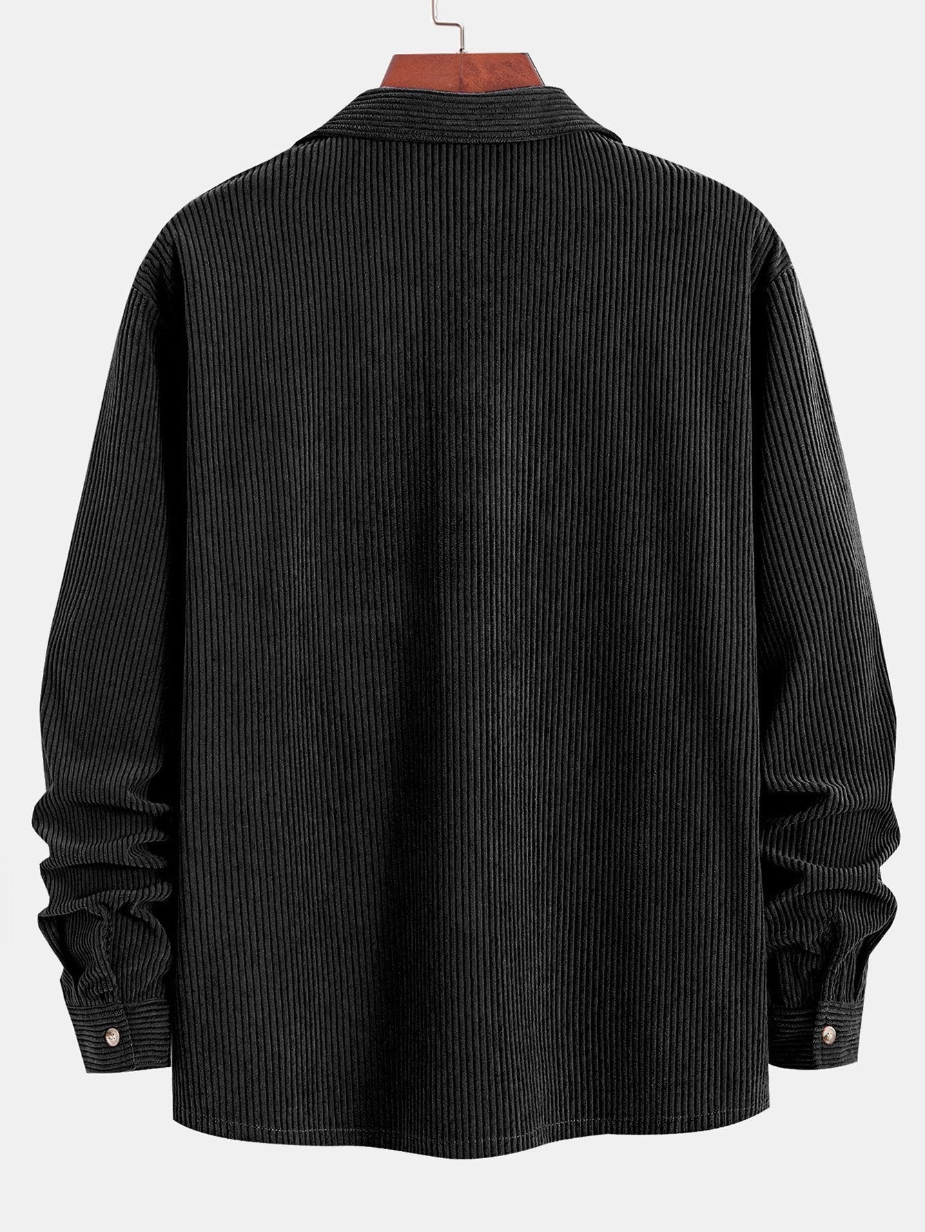 Marvin | Cordhemd mit kubanischem Kragen – Langarm